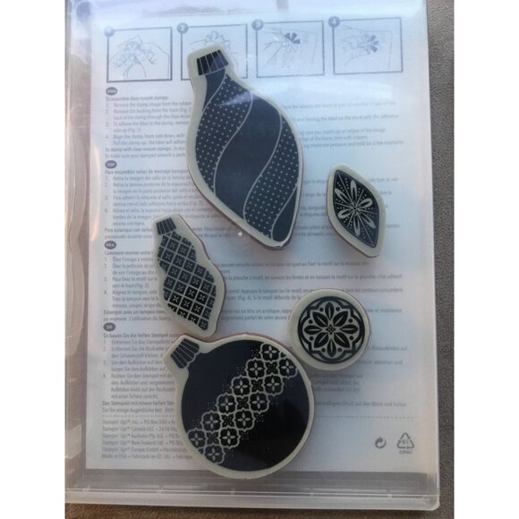 Stampin Up! Ornament Keepsakes Cling Stamps & Holiday Ornaments Framelits - Picture 4 of 9